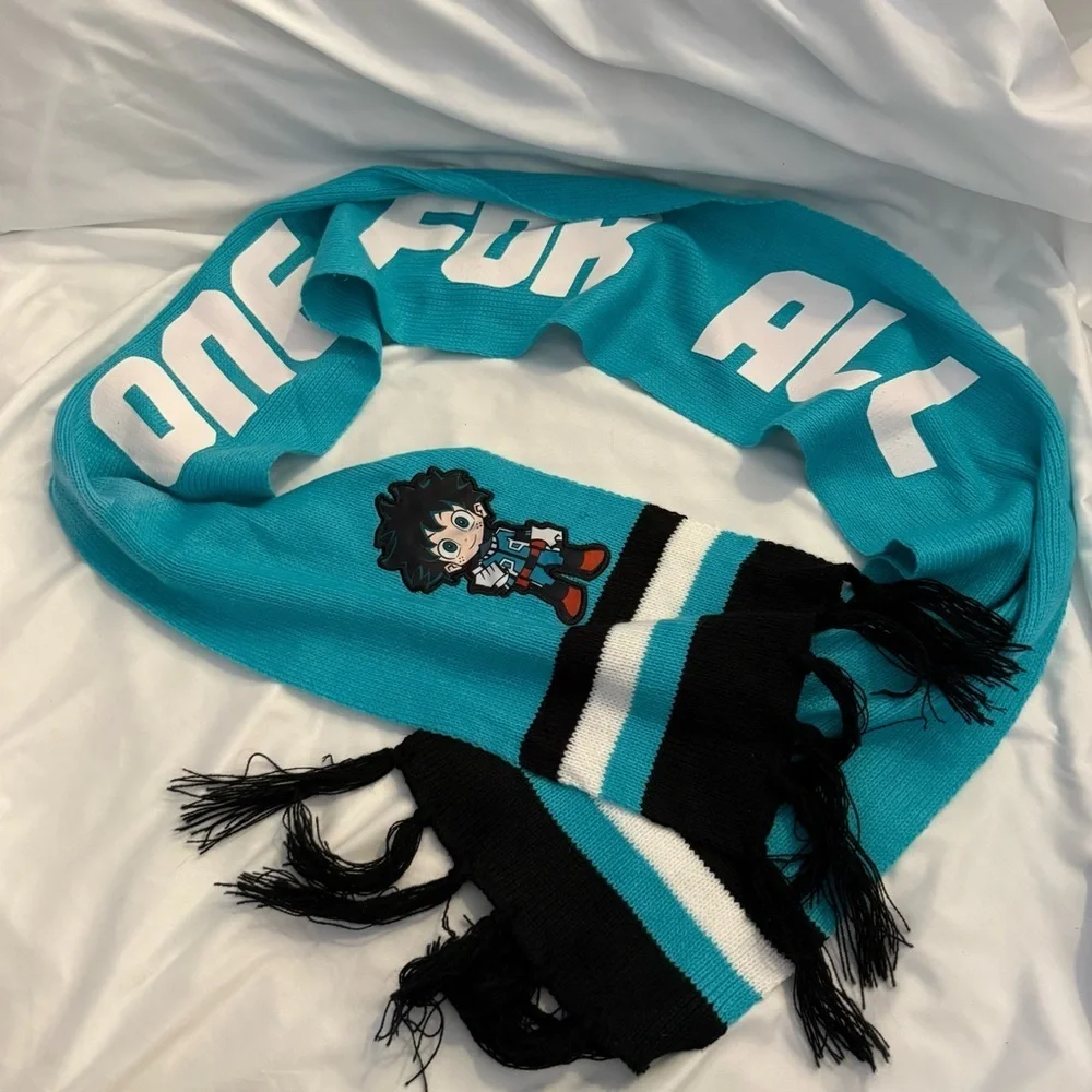 NWOT My Hero Academia Knit Scarf with Fringe *Imperfect*